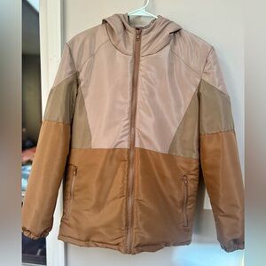 Day & Age Puffer Jacket Hooded Colorblock